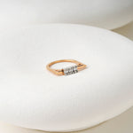 Load image into Gallery viewer, Gold Sliding Dimond Ring