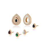 Load image into Gallery viewer, Changeable Drop White Enamel Earrings