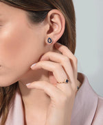 Load image into Gallery viewer, Changeable Drop White Enamel Earrings