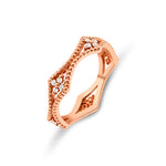 Load image into Gallery viewer, Gold Baguette Diamond Bubble Ring