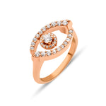 Load image into Gallery viewer, Gold Evil Eye Diamond Ring
