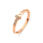Load image into Gallery viewer, Gold Diamond Chain Ring