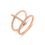 Load image into Gallery viewer, Double Row Diamond Ring