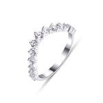 Load image into Gallery viewer, White Gold Curved Diamond Ring