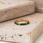 Load image into Gallery viewer, Gold Enamel Band Ring