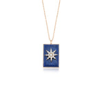 Load image into Gallery viewer, Gold Lapis Lazuli Pole Star Necklace