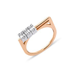 Load image into Gallery viewer, Gold Sliding Dimond Ring