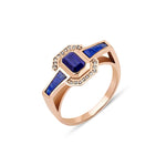 Load image into Gallery viewer, Lapis Lazuli Diamond Ring