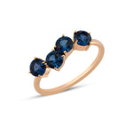 Load image into Gallery viewer, Gold Four Stone Sapphire Ring