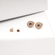 Changeable Drop White Enamel Earrings