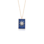 Load image into Gallery viewer, Gold Lapis Lazuli Pole Star Necklace
