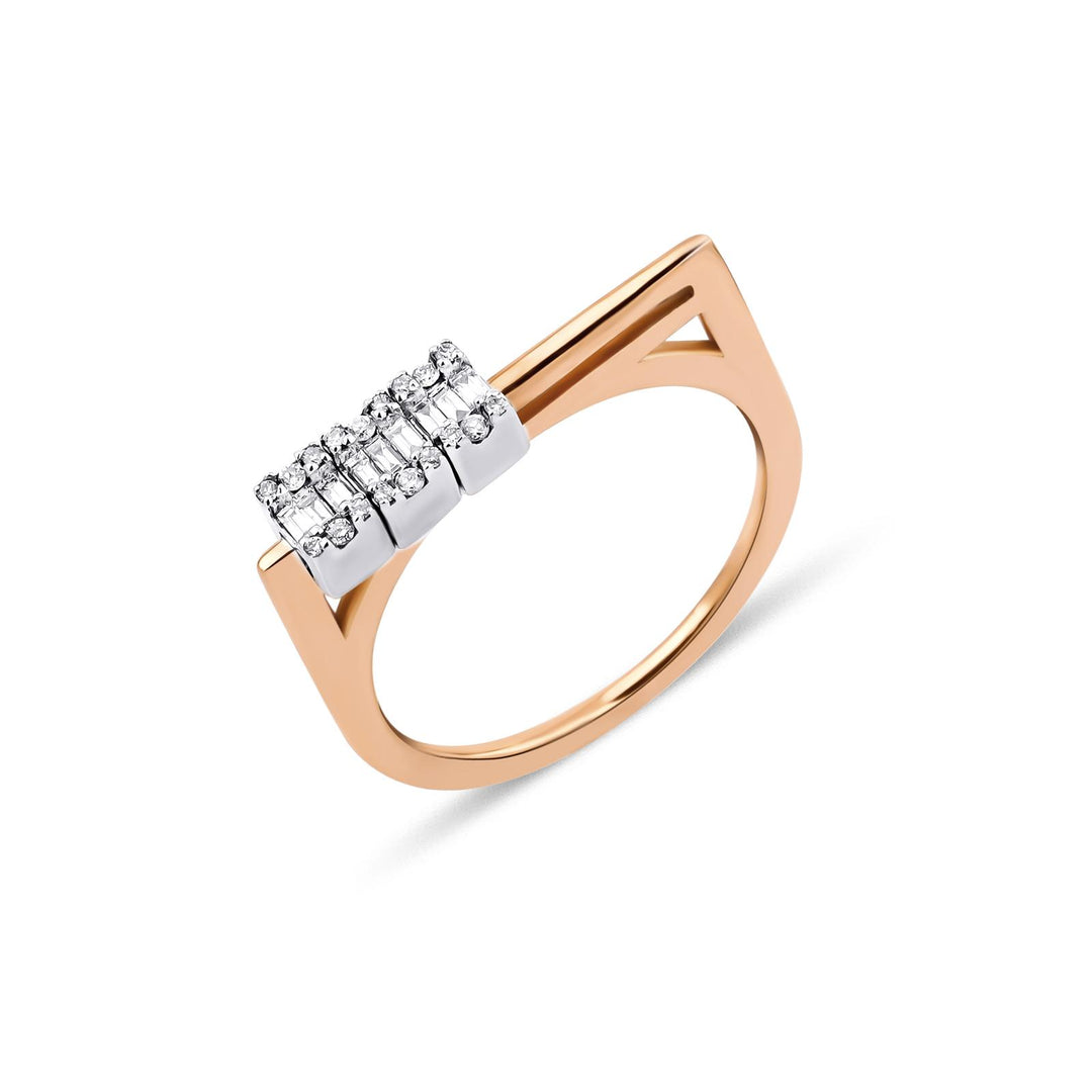 Gold Sliding Dimond Ring