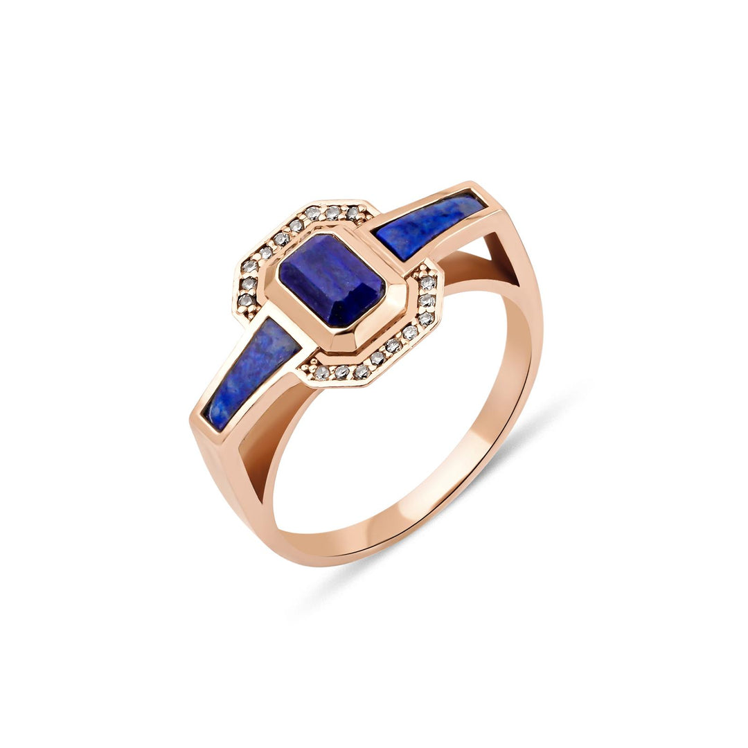 Lapis Lazuli Diamond Ring