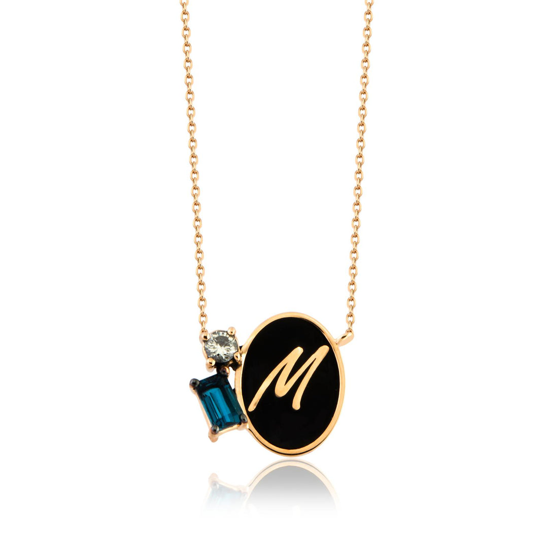 Gold Initial Personalized Letter Necklace