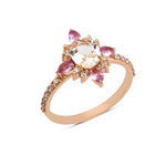 Load image into Gallery viewer, Gold Oval Cut Morganite Vintage Ring
